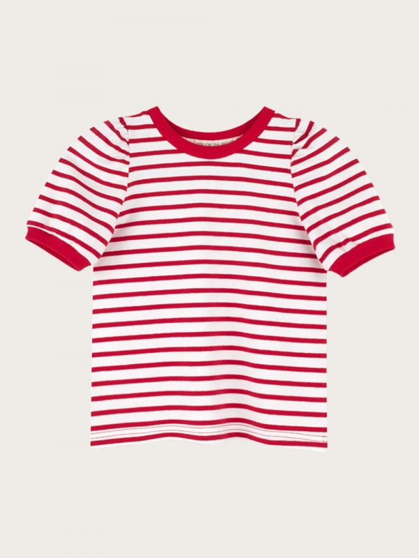 bluzka z bufkami Red Stripes
