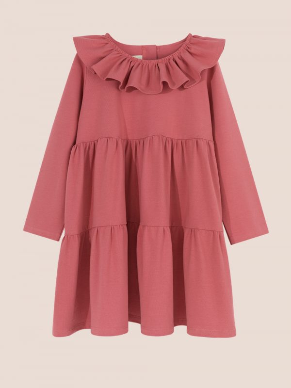 dzianinowa sukienka kaskadowa, cascade dress jersey
