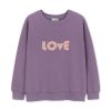 fiolotewa bluza z nadrukiem love, purple love sweatshirt