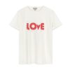 t-shirt z nadrukiem Love, love t-shirt, biały tshirt bawełniany