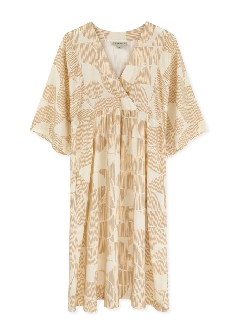 damska sukienka kimonowa, kimono dress, sukienka kimono w geometryczne wzory