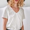 t-shirt leo, w panterke, panterka, by the moon, polska marka, w serek, koszulka damska