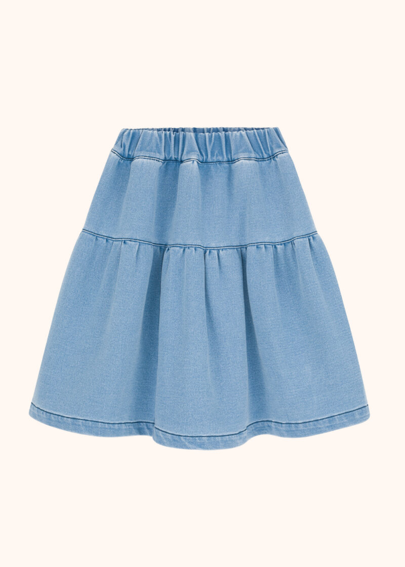 spódnica denimowa, spódnica dziecięca, spódnica niebieska, wygodna spódnica, bawełniana spódnica, spódnica za kolano, midi skirt, denim skirt, blue skirt, for kids