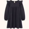 czarna sukienka, sukienka z falbankami, dziecięca, sukienka bawełniana, blach dress, cute dress, for kind, cotton dress