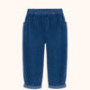 sztruksowe spodnie, spodnie dziecięce, spodnie niebieskie, spodnie z kieszeniami, wygodne spodnie,