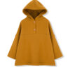 poncho ochra, wełniane poncho, dla dzieci, for kids, ochre poncho