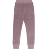 frotowe spodnie dresowe, fioletowe, bawełna organiczna