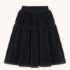 czarna welurowa spódnica dla dziewczynki, spódnica bawełniana z weluru