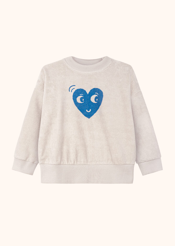 French terry sweatshirt Lola's Heart cream 