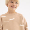 dziecięca bluza bawełniana, w pieski, beżowa, komplet dresowy dla dziecka, sportowa bluza