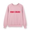 bawełniana bluza damska, różowa z napisem pink crush, polska marka