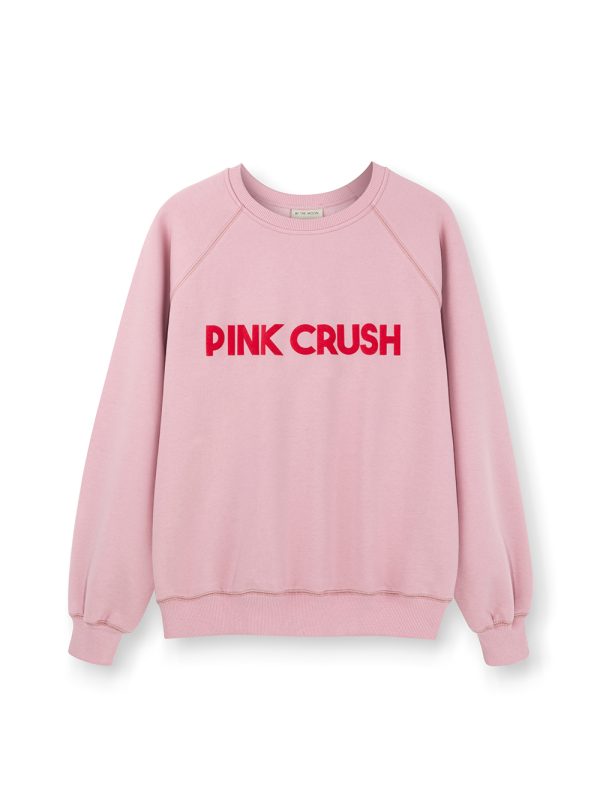 bawełniana bluza damska, różowa z napisem pink crush, polska marka
