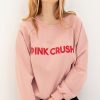 bluza damska z napisem pink crush, różowa bluza , raglanowa,