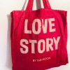 torba shopper love story, vintage, czerwona, polska marka