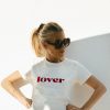 lover, koszulka damska, biała, polska marka, bawełna, t-shirt