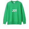 zielona bluza z napisem, nadrukiem JOY, cienka dzianina pętelka, over-size, damska, bawełniana, polska marka