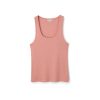 jasno-różowy tank top damski, pudrowy róż, 100% bawełna, podkoszulka na lato, ażurowa dzianina
