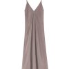 sukienka na ramiączkach damska, slip dress, mokka, czekoladowa, polska marka, połyskująca, z dekoletm
