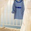 bluzka la mer, w paski niebiesko-białe, oversize longsleeve