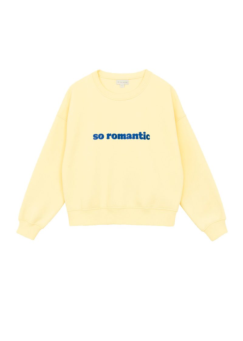so romantic, bluza masełkowa, damska, bawełniana, żółta, z nadrukiem, polska marka